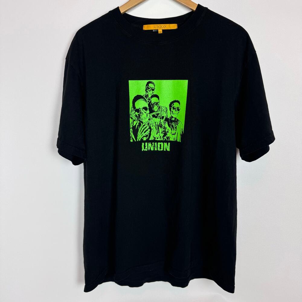 UNION LOS ANGELES IV Wake Up Black Green Men's Tshirt Steampunk Goth Skater